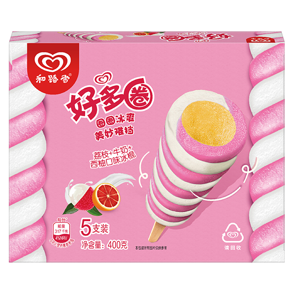 好多圈西柚果+荔枝+牛奶多支裝400g