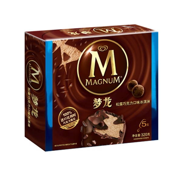 夢(mèng)龍松露巧克力口味冰激凌320g
