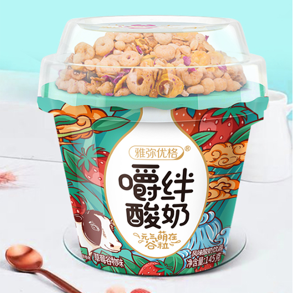 雅彌優格嚼絆酸奶-草莓谷物味145g
