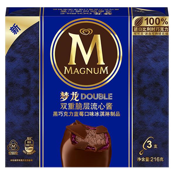 和路雪夢龍雙重脆層流心醬黑巧藍莓口味多支裝216g