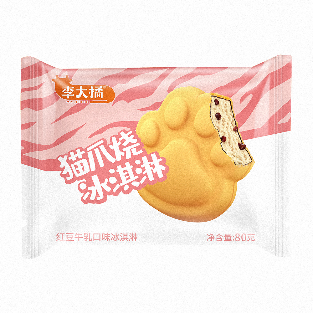 李大橘紅豆牛乳口味冰淇淋80g